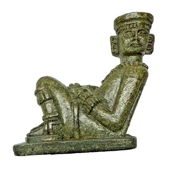 Vintage Chacmool Toltec Mayan Figurine Crushed Stone Resin Composite As Is Read - Picture 9 of 13